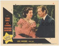 9p1178 LONE STAR LC #7 1951 great close up of Clark Gable seduced by beautiful Ava Gardner!