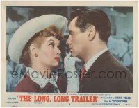 9p1180 LONG, LONG TRAILER LC #8 1954 close up of Lucy Ball & Desi Arnaz, America's #1 favorites!