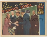 9p1184 MAD MISS MANTON LC 1938 pretty Barbara Stanwyck staring at Sam Levine & Henry Fonda!