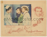 9p1187 MAGNIFICENT OBSESSION LC 1935 Irene Dunne is given the bad news that her husband has died!