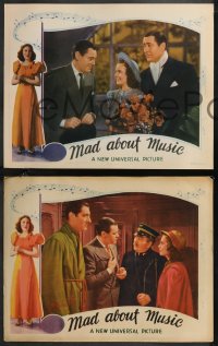 9p1423 MAD ABOUT MUSIC 3 LCs 1938 Deanna Durbin with Arthur Treacher & Herbert Marshall!