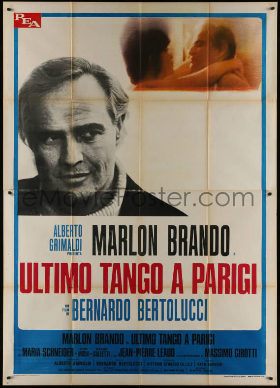 9p1557 Last Tango In Paris Italian 2p R1970s Marlon Brando Maria Schneider