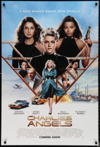 9r1098 CHARLIE'S ANGELS int'l advance DS 1sh 2019 Kristen Stewart with Naomi Scott & Ella Balinska!