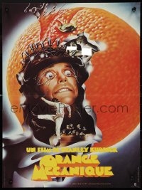 9r0962 CLOCKWORK ORANGE French 15x21 R1982 Stanley Kubrick classic, wild Castle art of McDowell!