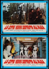 9r0887 CRAZIES set of 8 Italian 18x26 pbustas 1974 George Romero, creepy images, Code Name Trixie!