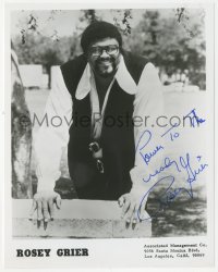 9s1148 ROSEY GRIER signed 8x10 publicity still 1980s portrait of the pro football star turned actor!