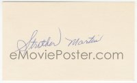 9s0889 STROTHER MARTIN signed 3x5 index card 1980s it can be framed & displayed with a repro!