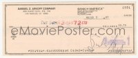 9s0738 SAMUEL Z. ARKOFF signed canceled check 1987 he paid $52.72 to Chevron U.S.A.!