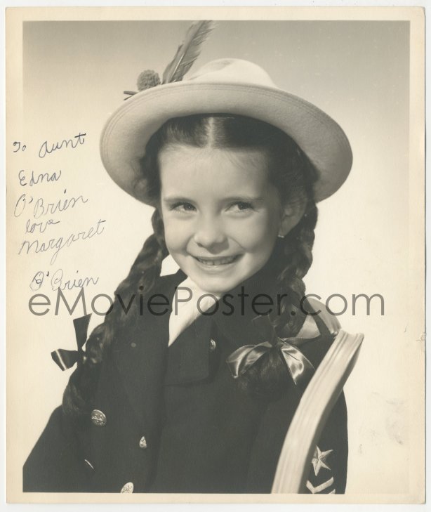 eMoviePoster.com: 9s1082 MARGARET O'BRIEN signed deluxe 8x9.5 still ...