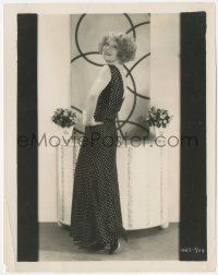 9t0892 HER WEDDING NIGHT 8x10.25 still 1930 Clara Bow modeling a frock of black crepe for the movie!