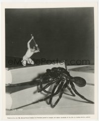 9t0898 INCREDIBLE SHRINKING MAN 8.25x10 still 1957 tiny Grant Williams with needle & huge tarantula!