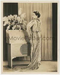 9t0912 KAY FRANCIS 8x10 still 1931 modeling a hostess gown of green & gold lame, portrait by Richee!