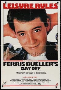 9t0555 FERRIS BUELLER'S DAY OFF Aust 1sh 1986 c/u of Matthew Broderick in John Hughes teen classic!