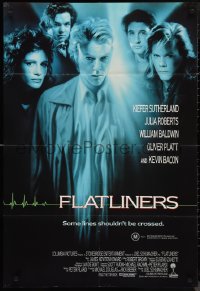 9t0556 FLATLINERS Aust 1sh 1990 Kiefer Sutherland, Julia Roberts, Kevin Bacon, Baldwin!