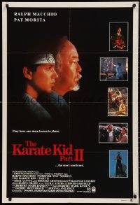 9t0573 KARATE KID PART II Aust 1sh 1986 great profile of Pat Morita as Mr. Miyagi, Ralph Macchio!