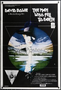 9t0578 MAN WHO FELL TO EARTH Aust 1sh 1976 Nicolas Roeg, best art of David Bowie by Vic Fair!