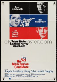 9t0580 MANCHURIAN CANDIDATE Aust 1sh R1988 Frank Sinatra, Janet Leigh, directed by John Frankenheimer!