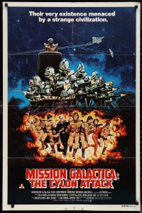 9t0582 MISSION GALACTICA: THE CYLON ATTACK Aust 1sh 1979 Tanenbaum sci-fi art!