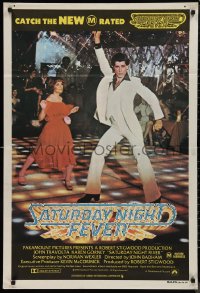 9t0591 SATURDAY NIGHT FEVER Aust 1sh 1977 disco dancer John Travolta & Gorney, now M-rated!