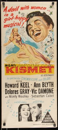 9t0665 KISMET Aust daybill 1956 Howard Keel is a devil with women, Ann Blyth!