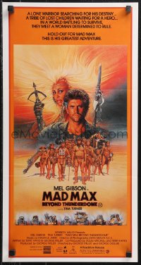 9t0673 MAD MAX BEYOND THUNDERDOME Aust daybill 1985 art of Gibson & Tina Turner by Richard Amsel!