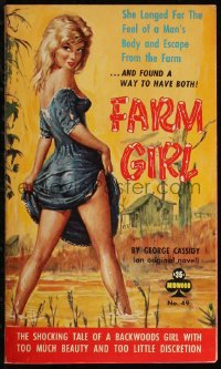 9t0777 FARM GIRL paperback book 1960 backwoods girl with too much beauty and too little discretion!