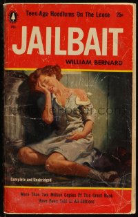 9t0787 JAILBAIT Popular Library edition paperback book 1956 teen-age hoodlums on the loose!