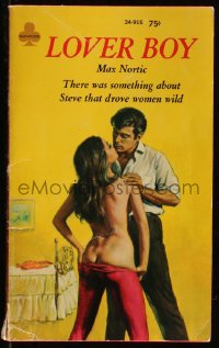 9t0789 LOVER BOY paperback book 1968 sexy Paul Rader art, something about Steve drove women wild!