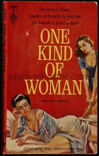 9t0792 ONE KIND OF WOMAN second printing paperback book 1963 she learned to prefer women over men!