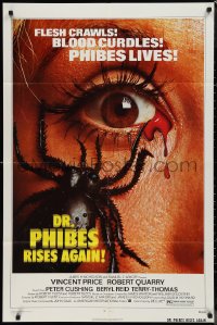 9t1393 DR. PHIBES RISES AGAIN 1sh 1972 Vincent Price, classic close up of a spider on a woman's face!