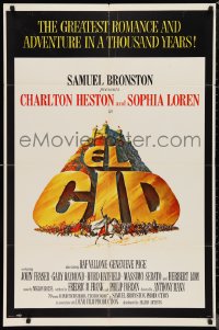 9t1404 EL CID 1sh 1961 Anthony Mann directed, Charlton Heston, sexy Sophia Loren!