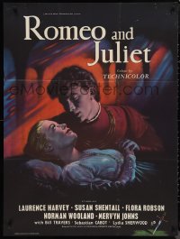 9t1105 ROMEO & JULIET English 1sh 1955 Laurence Harvey & Susan Shentall by Pulford, ultra rare!