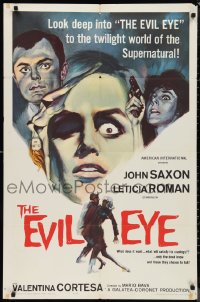 9t1423 EVIL EYE 1sh 1964 Mario Bava, John Saxon, the twilight world of the supernatural!