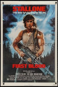 9t1456 FIRST BLOOD NSS style 1sh 1982 artwork of Sylvester Stallone as John Rambo by Drew Struzan!