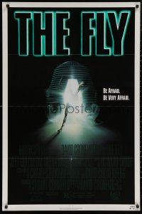 9t1466 FLY 1sh 1986 David Cronenberg, Jeff Goldblum, Geena Davis, cool creepy sci-fi art by Mahon!