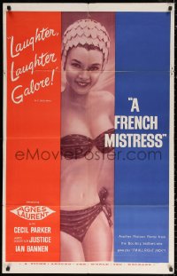 9t1478 FRENCH MISTRESS 1sh 1960 great images of super sexy Agnes Laurent!