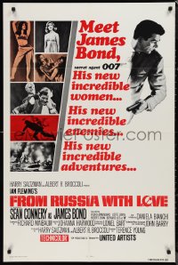 9t1483 FROM RUSSIA WITH LOVE 1sh R1980 Sean Connery is Ian Fleming's James Bond 007!