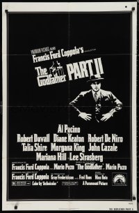 9t1503 GODFATHER PART II 1sh 1974 art of Al Pacino in Francis Ford Coppola classic sequel!