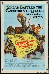 9t1506 GOLDEN VOYAGE OF SINBAD int'l 1sh 1973 Ray Harryhausen, cool fantasy art by Kunstler!