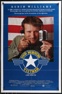 9t1511 GOOD MORNING VIETNAM 1sh 1987 military radio DJ Robin Williams, directed by Barry Levinson!