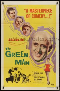 9t1526 GREEN MAN 1sh 1957 great art of Alastair Sim, George Cole & Terry-Thomas!