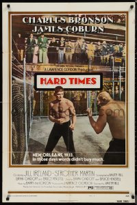 9t1534 HARD TIMES style B 1sh 1975 Walter Hill, best c/u of barechested fighter Charles Bronson!