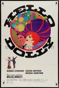 9t1544 HELLO DOLLY 1sh 1969 Barbra Streisand & Walter Matthau by Richard Amsel, Roadshow!