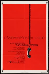 9t1572 HUMAN FACTOR 1sh 1980 Otto Preminger, cool art of hanging telephone by Saul Bass!