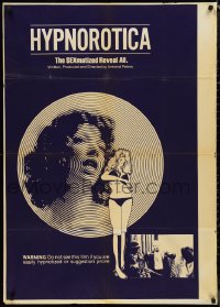 9t1576 HYPNOROTICA 1sh 1973 do not see this film if you easily hypnotized or suggestion prone!