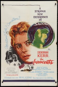 9t1593 INNOCENTS 1sh 1962 Deborah Kerr is outstanding in Henry James' English classic horror!