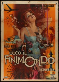 9t0156 ECCO IL FINIMONDO Italian 1p 1964 different Piero Ermanno Iaia art montage, ultra rare!