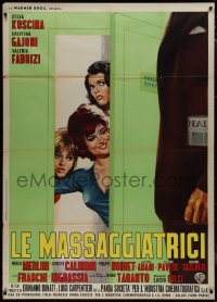 9t0176 LE MASSAGGIATRICI Italian 1p 1962 Giuliano Nistri art of Koscina and sexy cast, ultra rare!