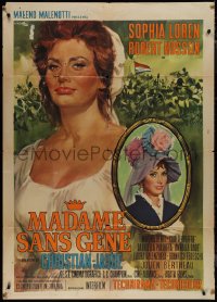 9t0181 MADAME SANS GENE Italian 1p 1962 different Averardo Ciriello art of sexy Sophia Loren, rare!