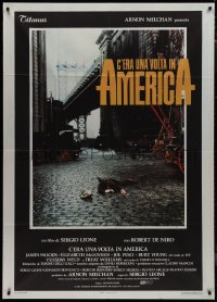 9t0195 ONCE UPON A TIME IN AMERICA Italian 1p 1984 Robert De Niro, James Woods, Sergio Leone!